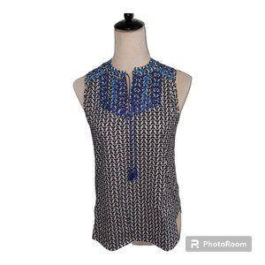 J Crew Petite Embroidered Sleeveless Top, Beautiful